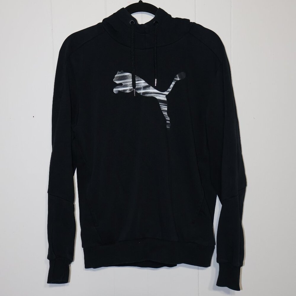 Puma Big Logo Pullover Hoodie – Black (Men’s M)